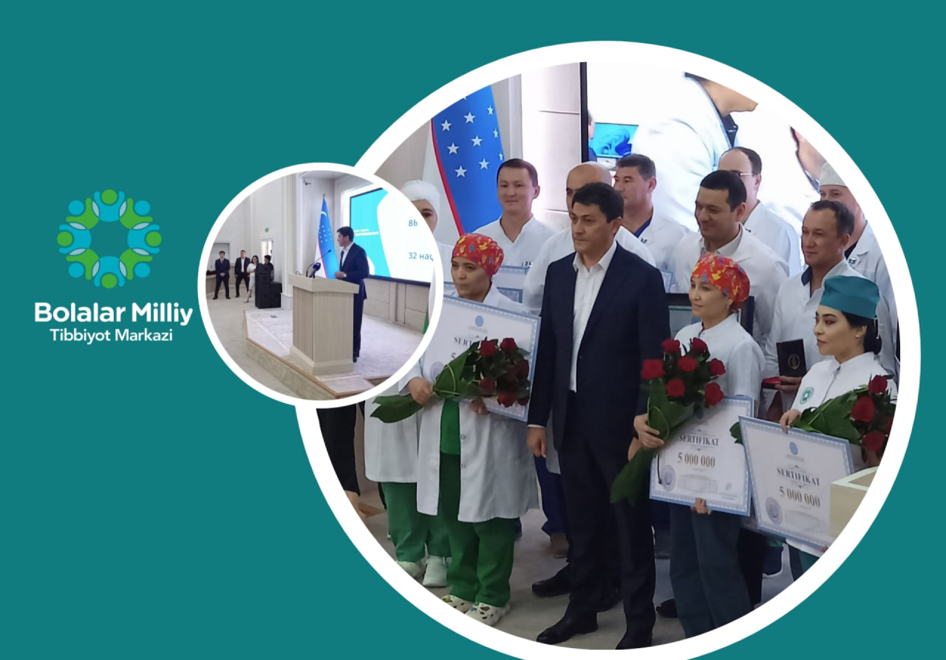 Bolalar milliy tibbiyot markazining bir guruh xodimlari taqdirlandi